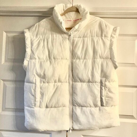 NWT FP MOVEMENT by FREE PEOPLE "In a Bubble" Oversize Puffer Vest Jacket White M - Picture 7 of 12